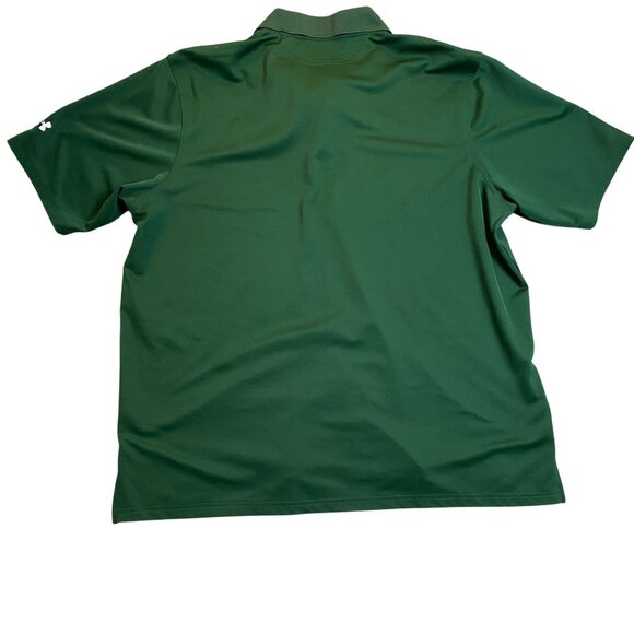Under Armour Men's Polo Shirt XL Loose Fit Green HeatGear with Logo - Picture 2 of 8